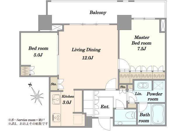 パークコート六本木ヒルトップ(R8271872)の紹介住戸の間取り図